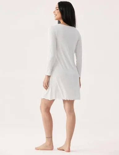 Bamboo Viscose Long Sleeve Nightgowns for Women by GYS Pajamas