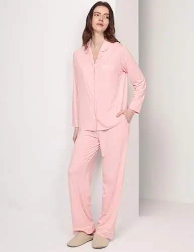 Bamboo Viscose Long Sleeve Pajamas for Women by GYS Pajamas