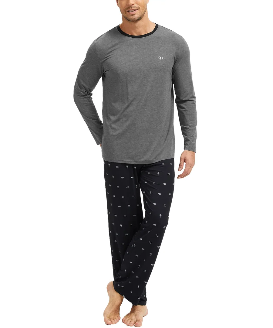 Bamboo Viscose Men's Long Sleeve Pajama Sets — Leisure Gys · Large by GYS Pajamas