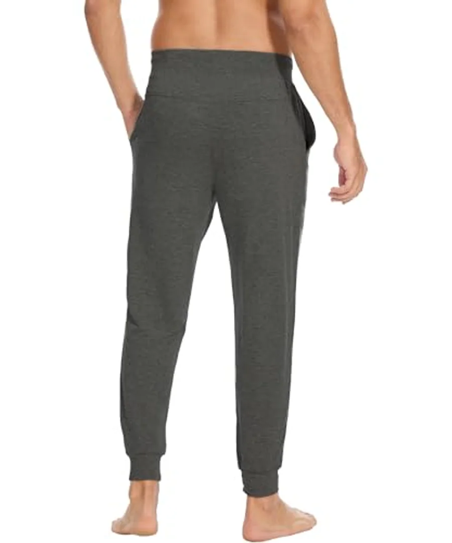 Bamboo Viscose Men's Pajama Bottoms Soft Solid Jogger Sleep Pants with Pockets and Drawstring by GYS Pajamas