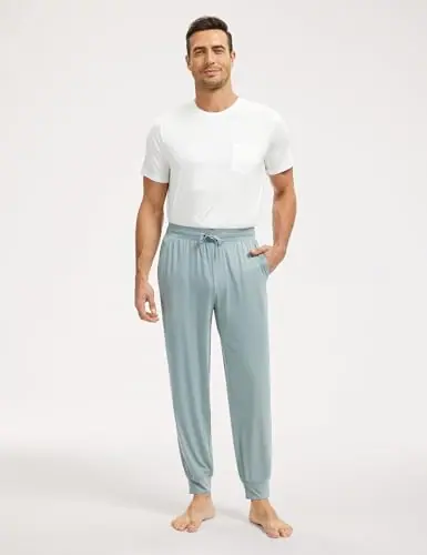 Bamboo Viscose Men's Pajama Pants with Pockets by GYS Pajamas