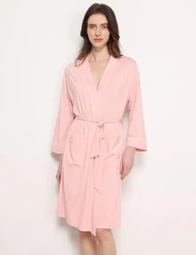 Bamboo Viscose Robes for Women with Pockets by GYS Pajamas