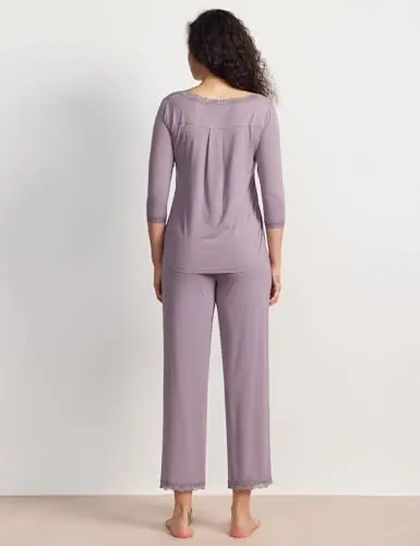 Bamboo Viscose Women's Capri Pajamas Set by GYS Pajamas