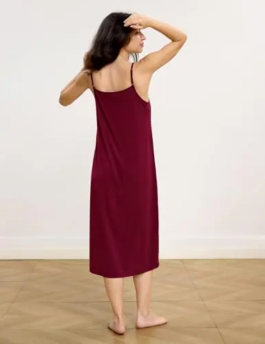 Bamboo Viscose Women's Nightgowns Sexy Sleeveless V-neck Sleepwear by GYS Pajamas