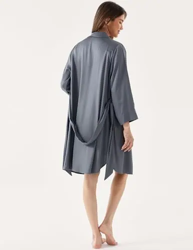 Bamboo Viscose Women's Robes Soothing Softness Luxury Comfort Long Sleeve Kimono Robe by GYS Pajamas