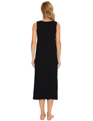 Cooling Bamboo Viscose Long Nightgowns for Women by GYS Pajamas