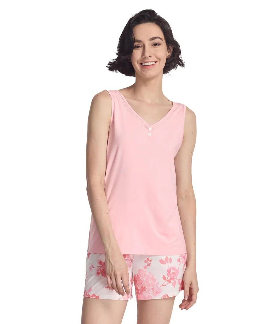 Cooling Bamboo Viscose Pajamas for Women — Peony · Medium by GYS Pajamas