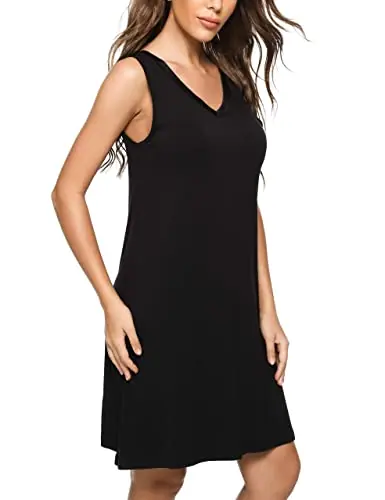Cooling Bamboo Viscose Sleeveless Nightgowns for Women by GYS Pajamas