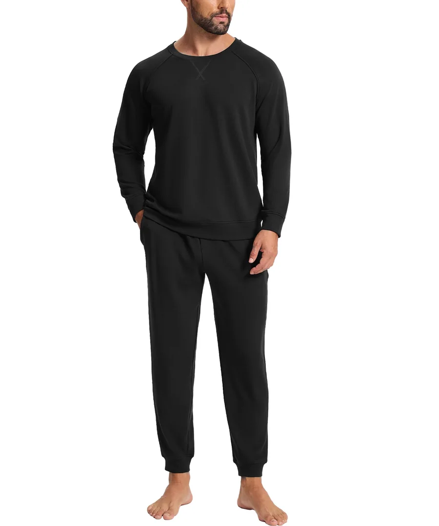 Men's Sweatsuit 2 Piece Outfits Sets — Black · Medium by GYS Pajamas