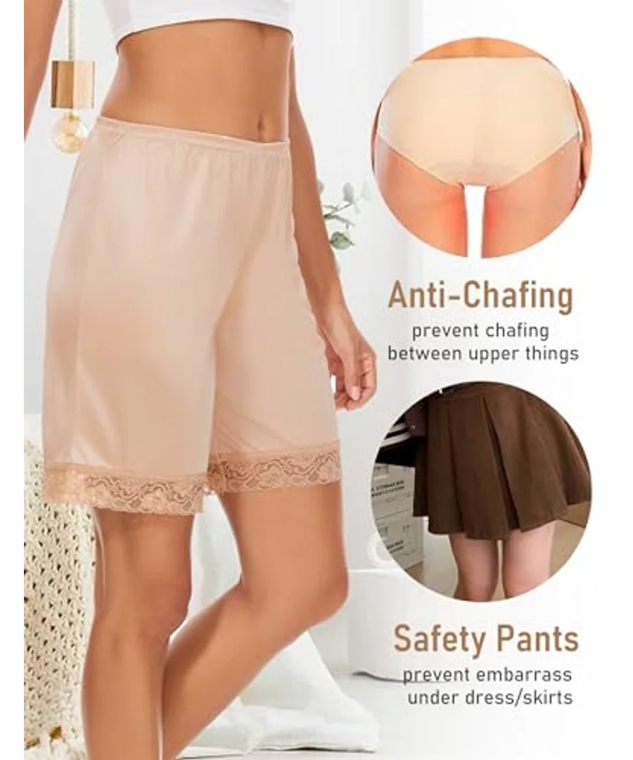 Slip Shorts Culotte for Women Split Skirt Lace Pettipants Bloomer by GYS Pajamas