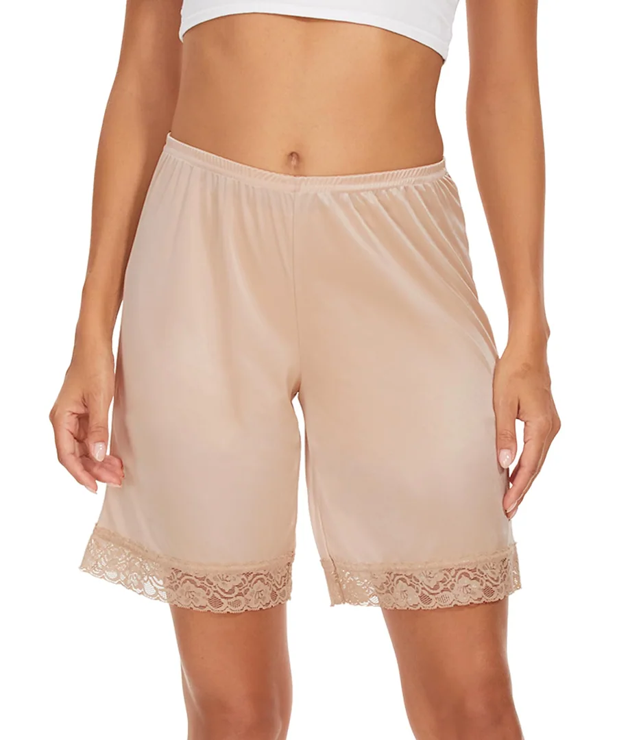 Slip Shorts Culotte for Women Split Skirt Lace Pettipants Bloomer — B - Nude · Medium by GYS Pajamas