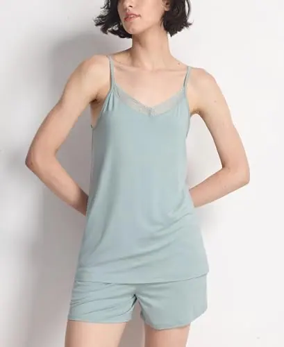 Women's Bamboo Viscose Cooling Cami Pajama Set for Hot Flashes by GYS Pajamas