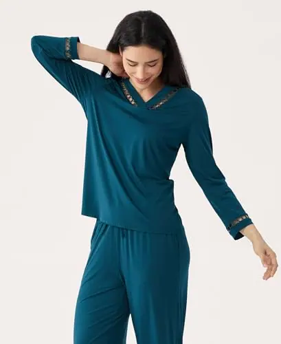 Women's Bamboo Viscose Pajama Set by GYS Pajamas